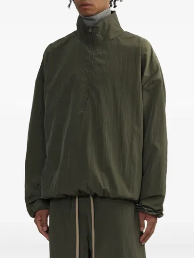 Essentials Logo-patch Sweatshirt In Green