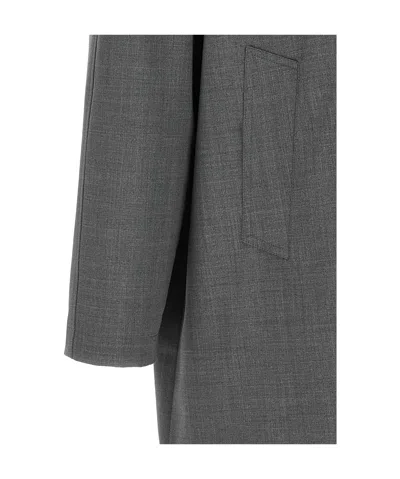Herno Reversible Flight Line Jacket Long Cut In Gray