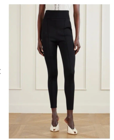 Chloé Patchwork Stretch Knit Leggings In Black
