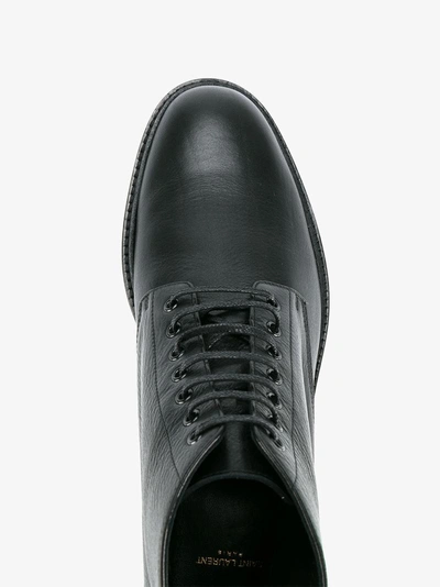 Shop Saint Laurent Lace-up Derby Boots In Black