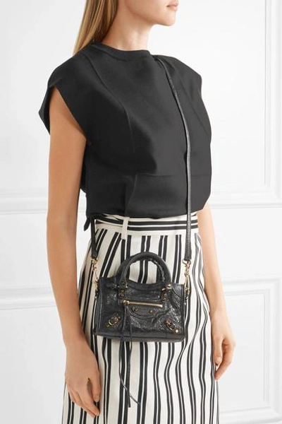 Balenciaga Classic City Nano Texured-leather Shoulder Bag In Black |  ModeSens