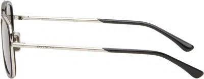 Givenchy Silver & Black Day Sunglasses In Multi