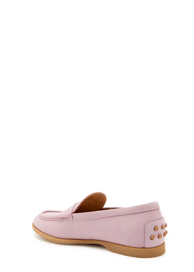 Tod's Tods Gomma Leggero Nubuck Loafers In Pink