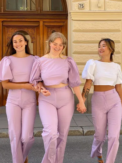 Djerf Avenue Cotton Candy Pants In Pink