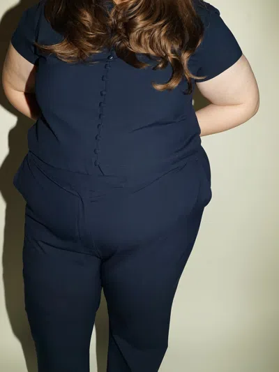 Djerf Avenue Day-to-day Top Deep Blue In Blue