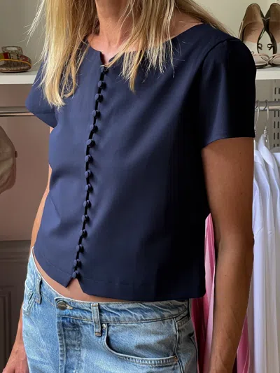 Djerf Avenue Day-to-day Top Deep Blue In Blue