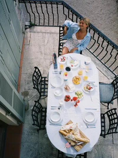 Djerf Avenue Go Slow Dress Summer Berries In White