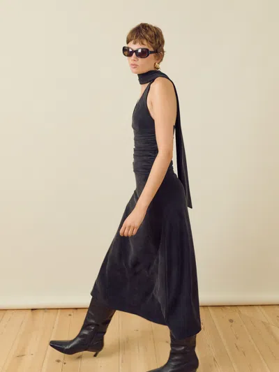 Djerf Avenue Celebration Dress Ash In Black