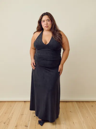 Djerf Avenue Celebration Dress Ash In Black