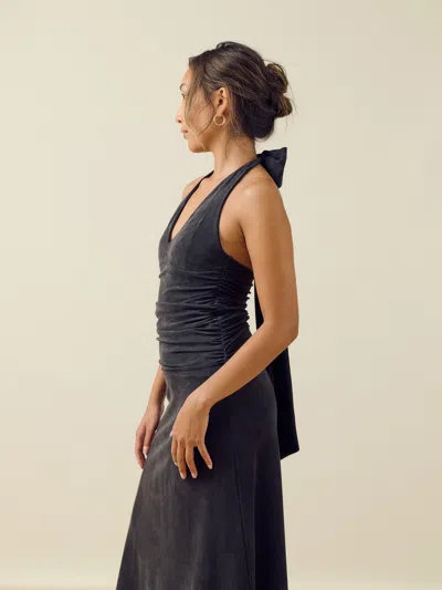 Djerf Avenue Celebration Dress Ash In Black