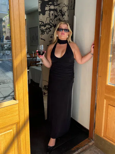 Djerf Avenue Celebration Dress Ash In Black