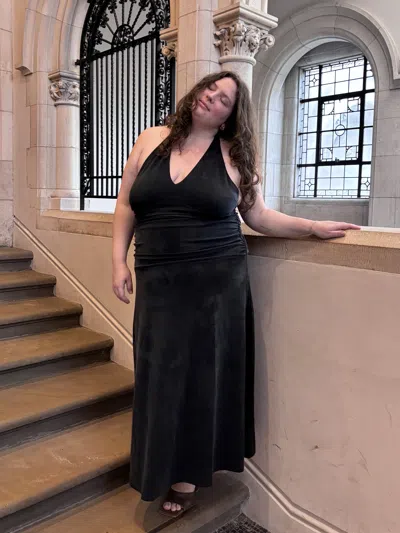 Djerf Avenue Celebration Dress Ash In Black