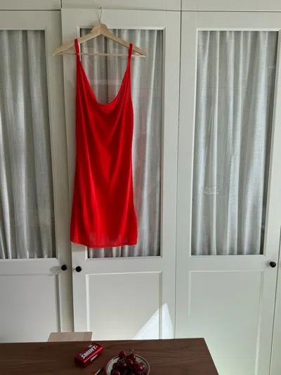 Djerf Avenue Citrine Mini Dress Red