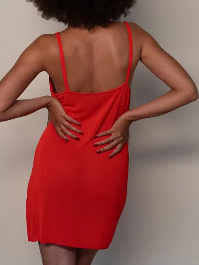 Djerf Avenue Citrine Mini Dress Red