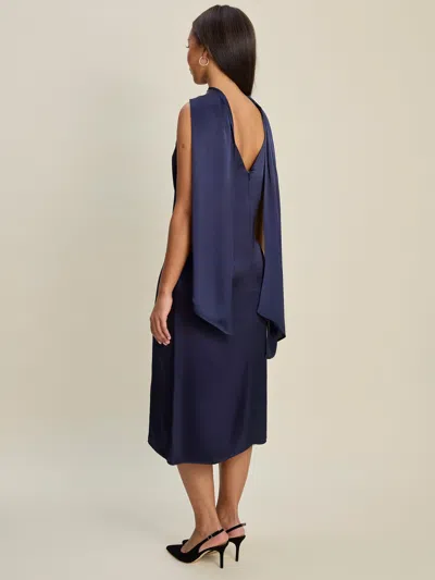 Djerf Avenue Evening Midi Dress Midnight Blue
