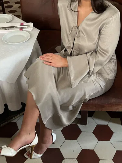 Djerf Avenue Dream Skirt Rain In Neutral