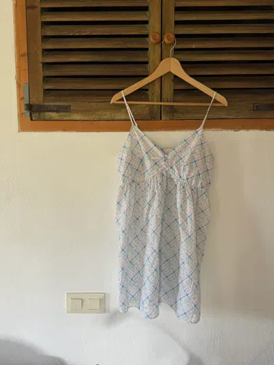 Djerf Avenue Airy Poplin Mini Dress Cottage Meadow In Brown