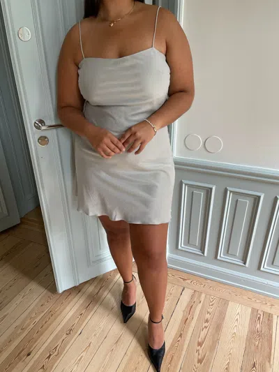 Djerf Avenue Dream Dress Mini Pebble In Gray