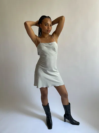 Djerf Avenue Dream Dress Mini Pebble In Gray