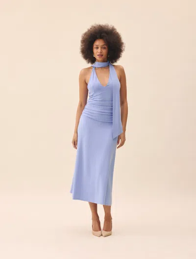 Djerf Avenue Celebration Dress Dove Blue