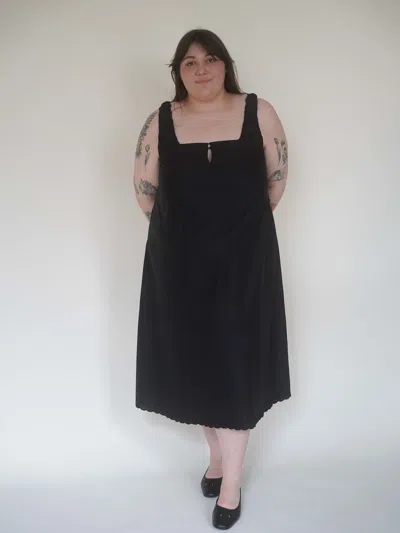 Djerf Avenue Breezy Embroidered Dress Black