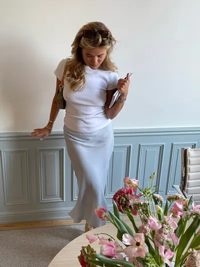 Djerf Avenue Daily T-shirt Ribbed White