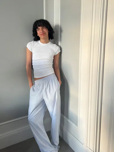 Djerf Avenue Daily T-shirt Ribbed White