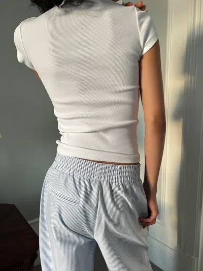 Djerf Avenue Daily T-shirt Ribbed White