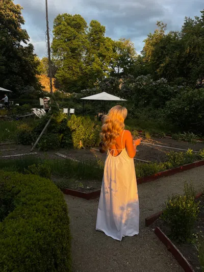 Djerf Avenue Breezy Dress White In Multi