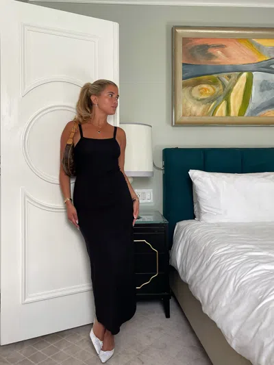 Djerf Avenue Daily Midi Dress Black