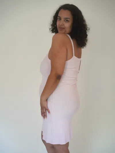 Djerf Avenue Daily Tank Dress Ribbed Baby Pink