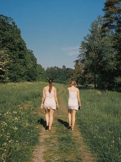 Djerf Avenue Daily Tank Dress Ribbed Baby Pink