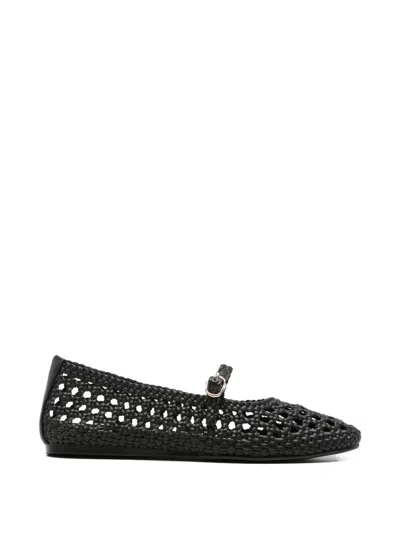 Zolfo Black Mimi Ballerinas With Braiding And Strap