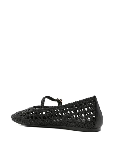 Zolfo Black Mimi Ballerinas With Braiding And Strap