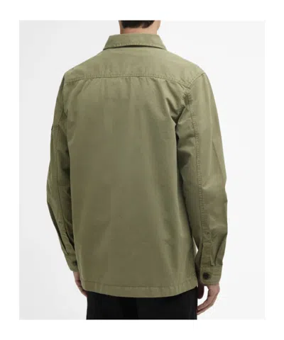 Barbour Buttoned Flap-pocket Overshirt In Green