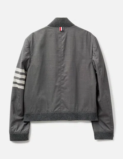 Thom Browne Varsity Jacket In Gray