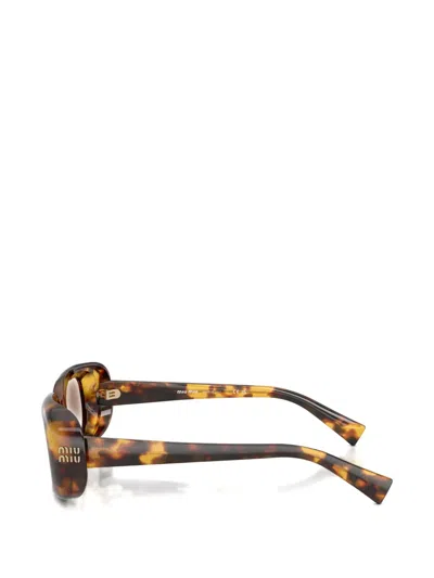 Miu Miu Rectangle-frame Sunglasses In Brown