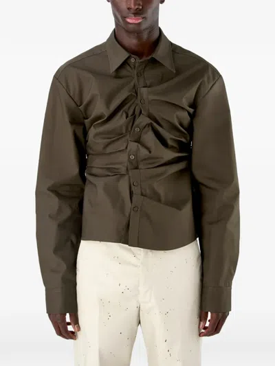 Camperlab Gathered Shirt In Brown