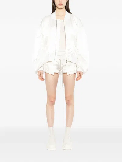 Rick Owens Secchia Flight Jacket In White