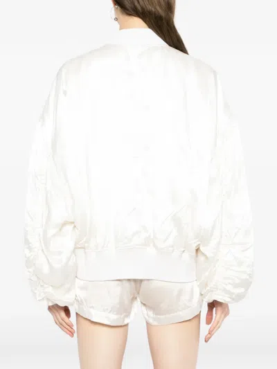 Rick Owens Secchia Flight Jacket In White