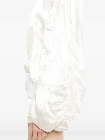 Rick Owens Secchia Flight Jacket In White
