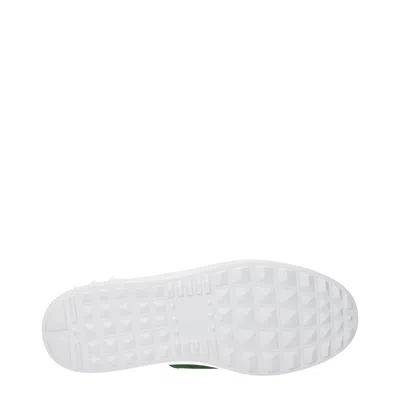 Valentino Garavani Contrast Calfskin Band Sneakers With Rubber Sole In White