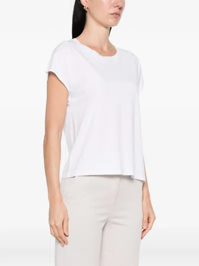 Base White Round Neck Top In White