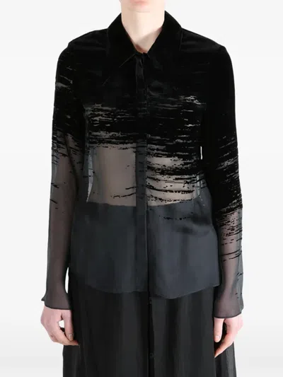 Grace Ling Glitch-patterned Long-sleeved Top In Multi