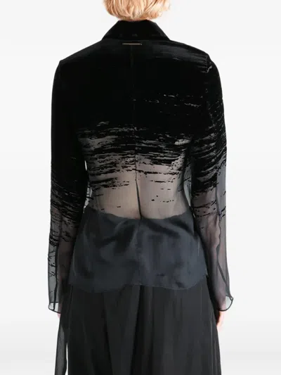 Grace Ling Glitch-patterned Long-sleeved Top In Multi