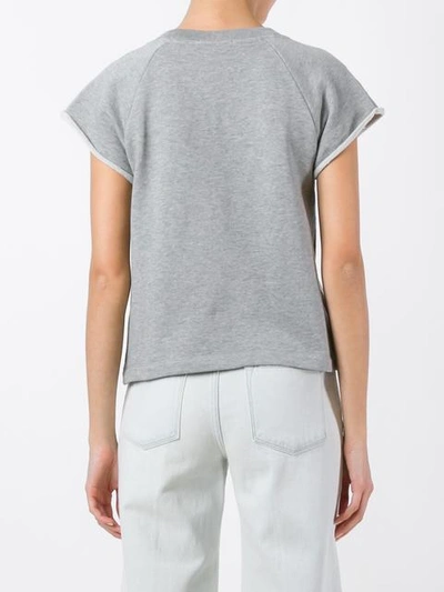 Shop Alexander Wang T Cap Sleeve Raglan Sweatshirt In Grey
