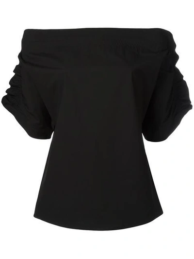 Shop Msgm Ruffled Shortsleeved Blouse