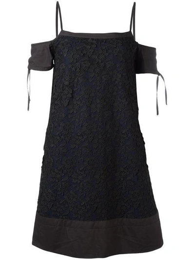 Shop Diesel Floral Lace Dress In Black