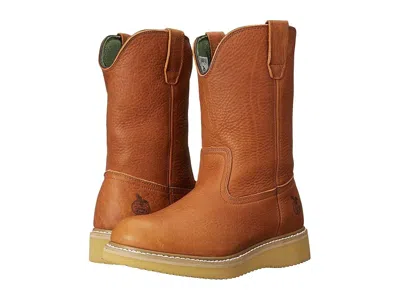 Georgia Boot Wedge Steel Toe Pull On Work Boot In Brown