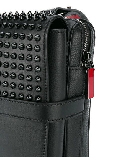 Shop Christian Louboutin Spiked Reporter Bag In Black